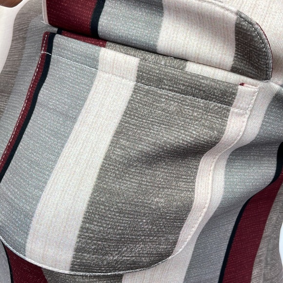 Zara Printed Stripe Top in Scuba fabric w/ Front Pocket - Picture 5 of 13